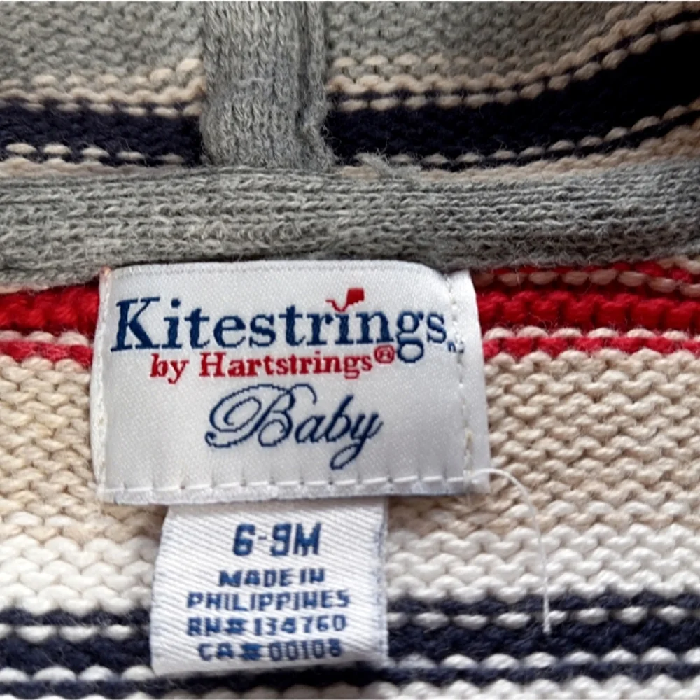 Kitestrings Sweater Hooded Zip-Up Size 6-9 Months - Picture 4 of 5